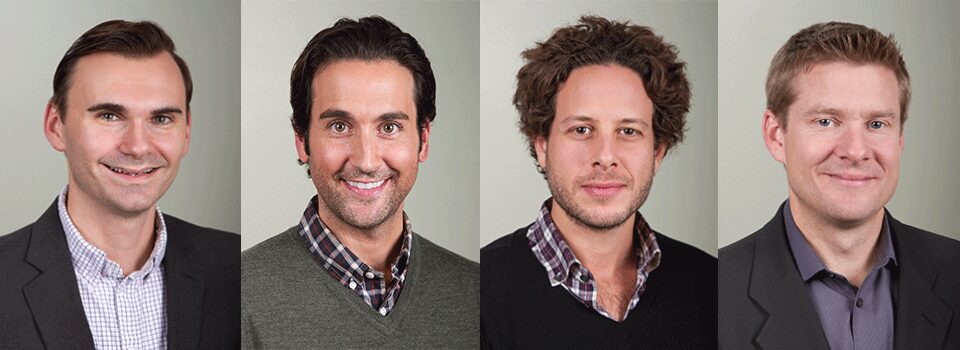Team headshots on a warm grey backdrop